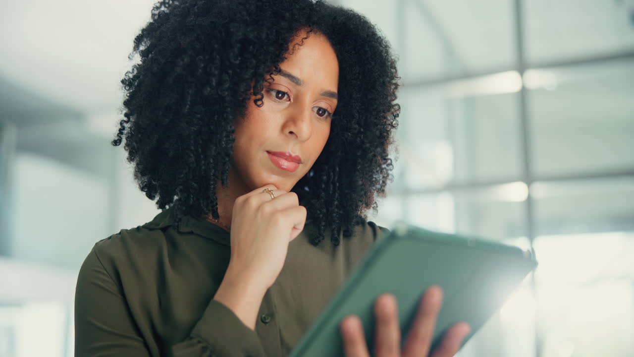 Business Woman Using Tablet