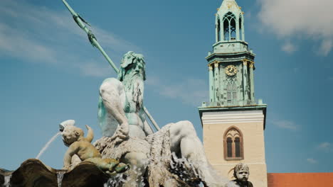 berlin attractions neptune fountain steadicam shot