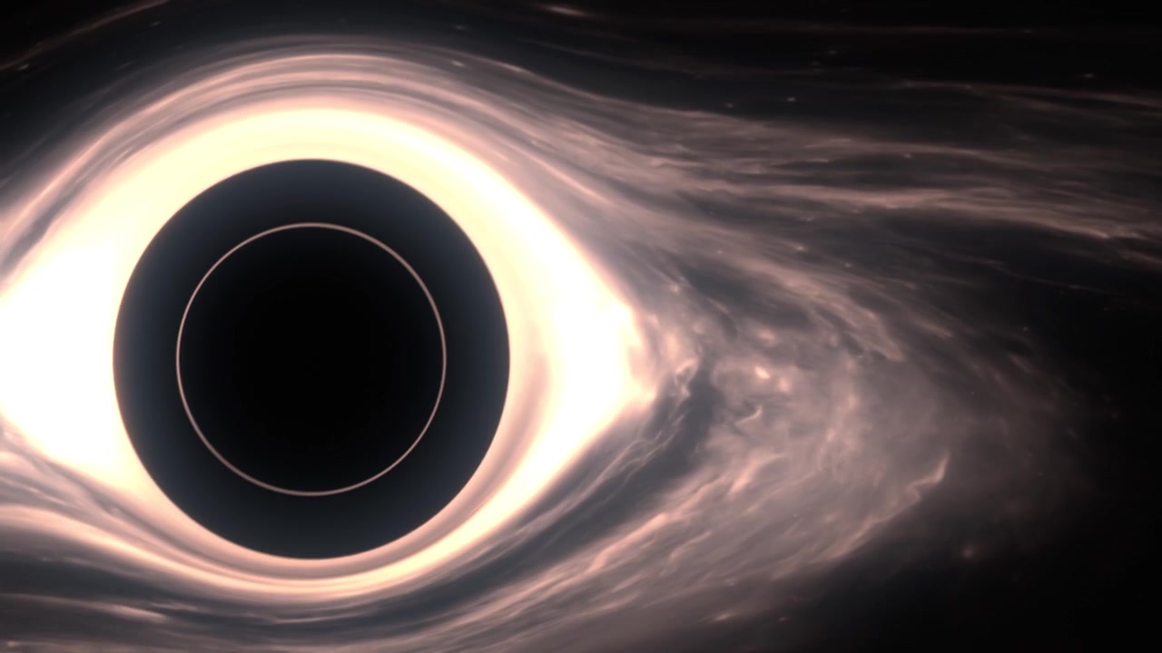 Visualização Artística de um Buraco Negro Supermassivo no Espaço