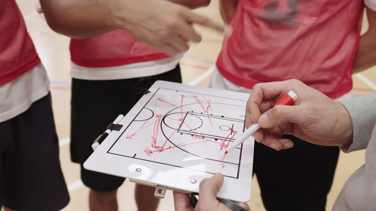 Basketball strategy session