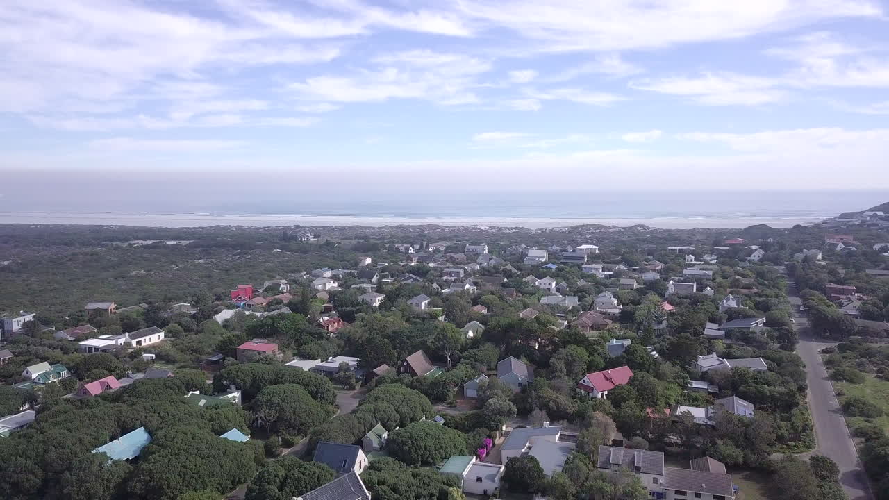 남아프리카 공화국 케이프 타운의 한 마을의 항공 영상