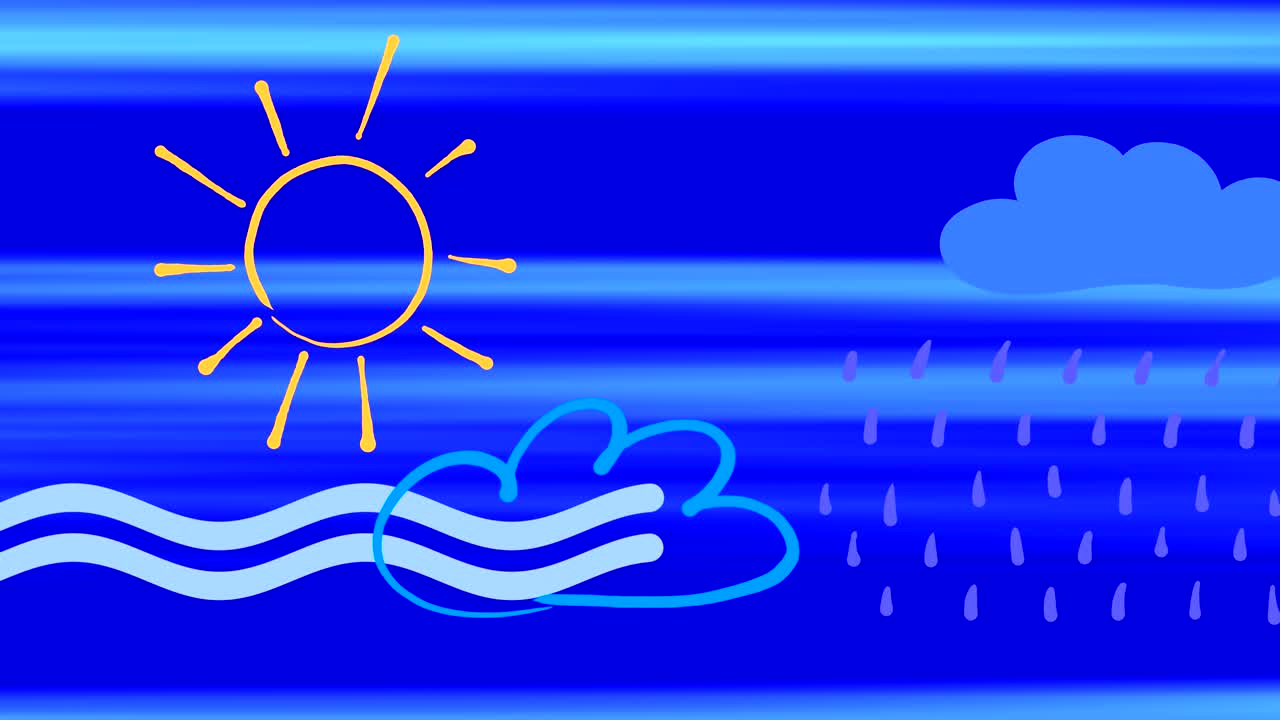 Looped animation of moving drawn picture