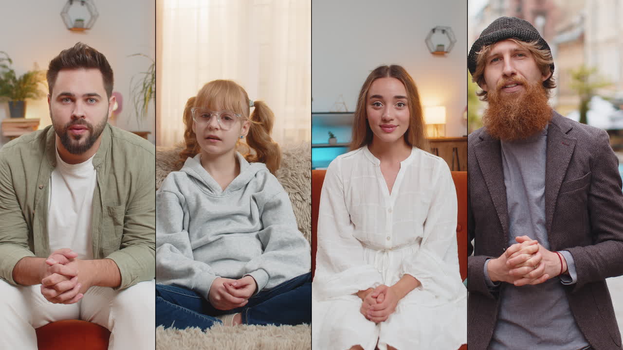 웃는 행복한 사람들의 콜라지 남자 여자 성공을 축하하는 게임 승리 좋은 긍정적 인 소식