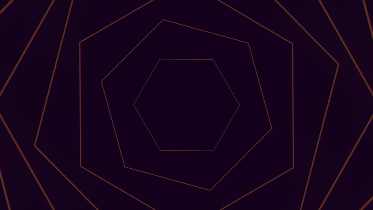 Vibrant hexagonal pattern with neon lines on a black and red background