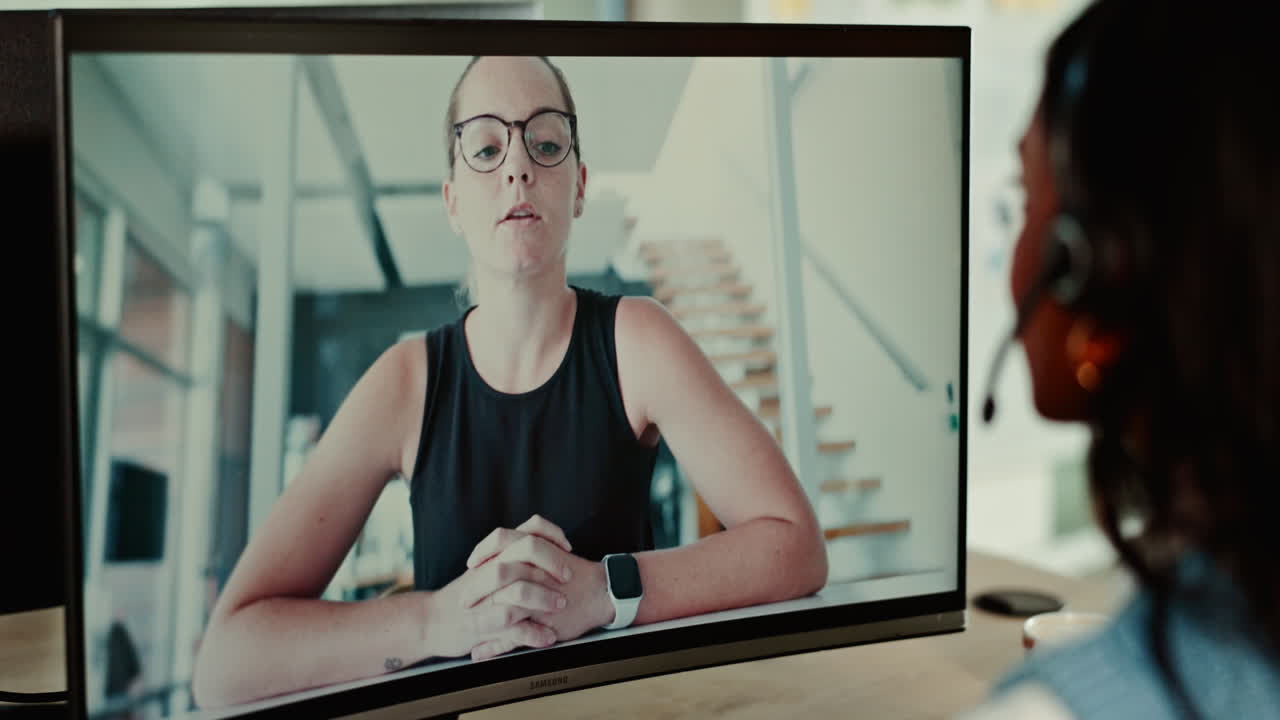 llamada de video, reunión o entrevista con un humano