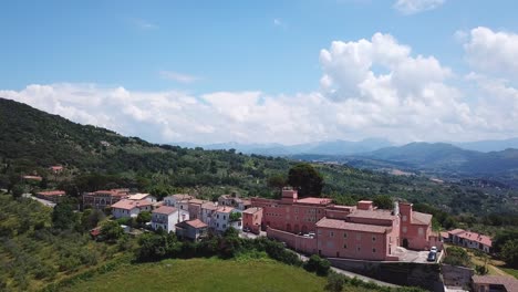 aerial view of via lugana, san valentino, rieti, italy