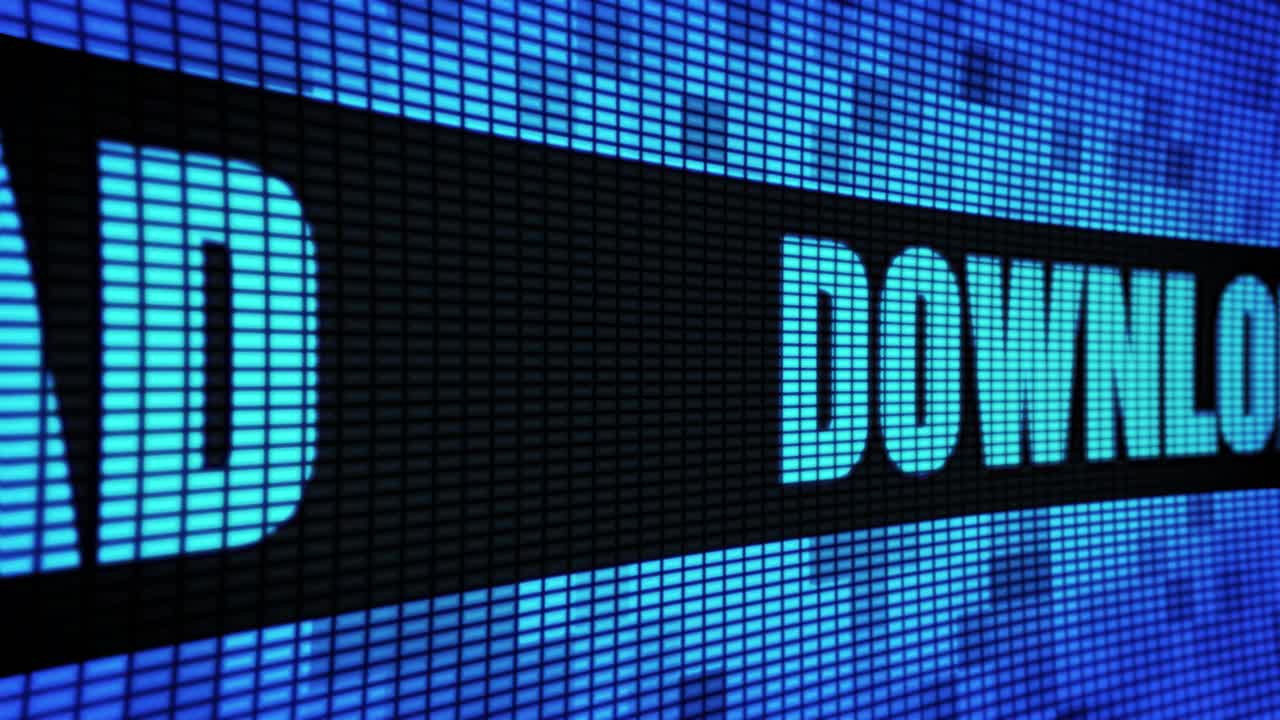 Download Button on a Digital Display