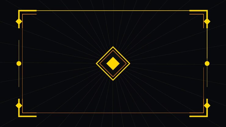 Abstract Geometric Motion Graphics Background with Yellow Lines