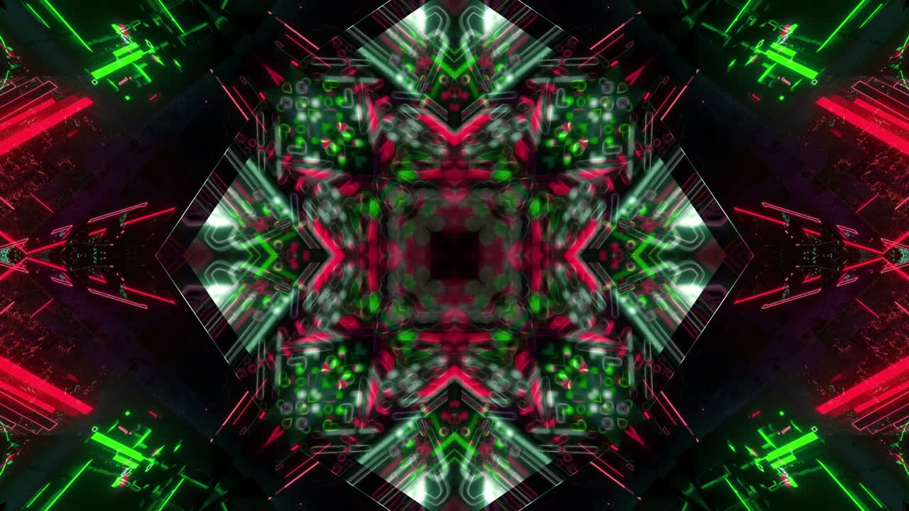 túnel negro simétrico abstracto cibernético de 4k