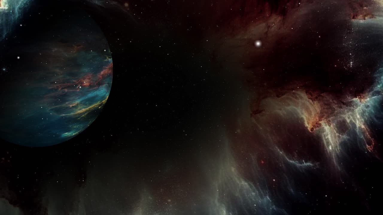 planets and nebula dust in comics