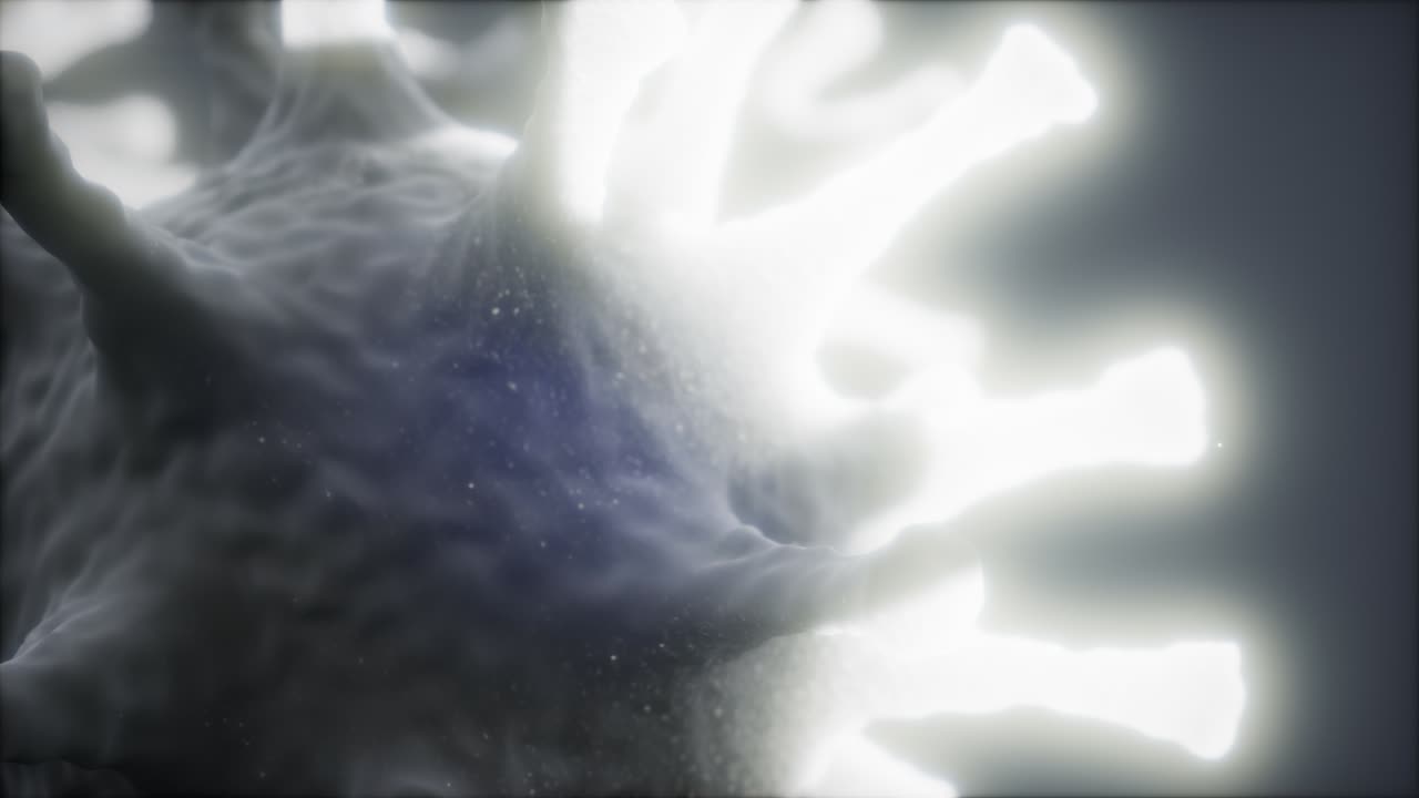 Bacteria virus or germs microorganism cells under microscope with depth