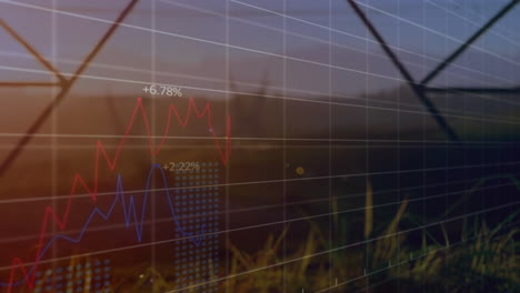 Animación-Del-Procesamiento-De-Datos-Financieros-Sobre-Torres-De-Alta-Tensión-En-El-Campo.