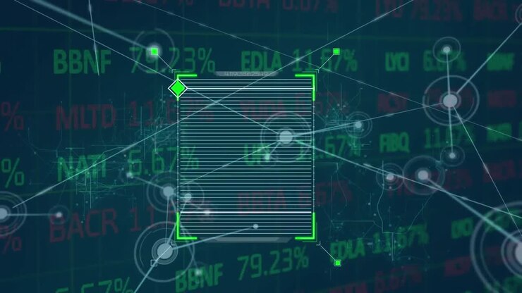 Animation of scope scanning and financial data processing