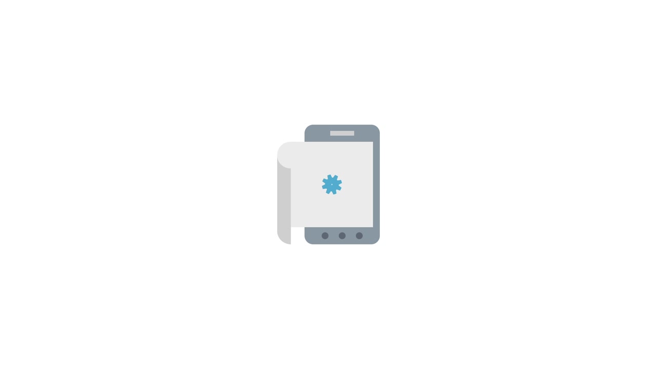 Animated Smartphone Icon Displaying Changing App Content