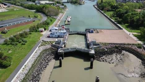 Honfleur-Lock-France-drone-aerial