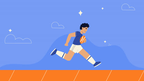 Motion Graphic of Rugby template design