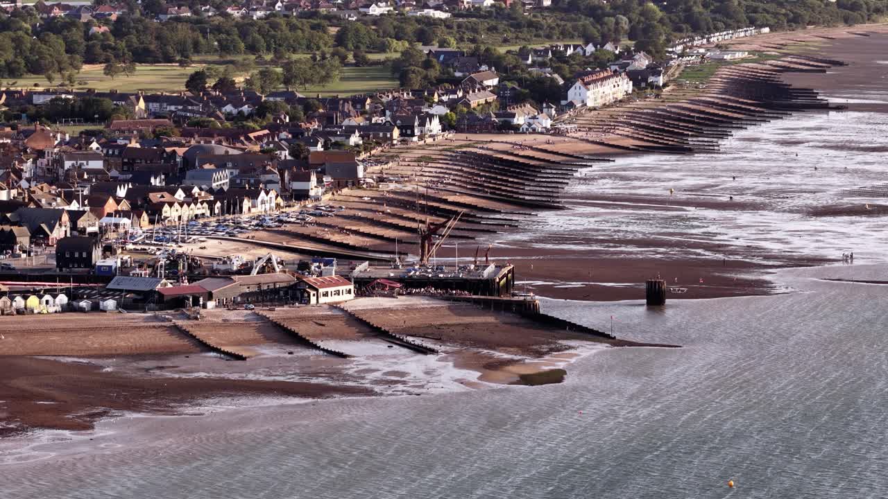 Aerial view of coastal town by Brett Aggregate and Asphalt Plant UK