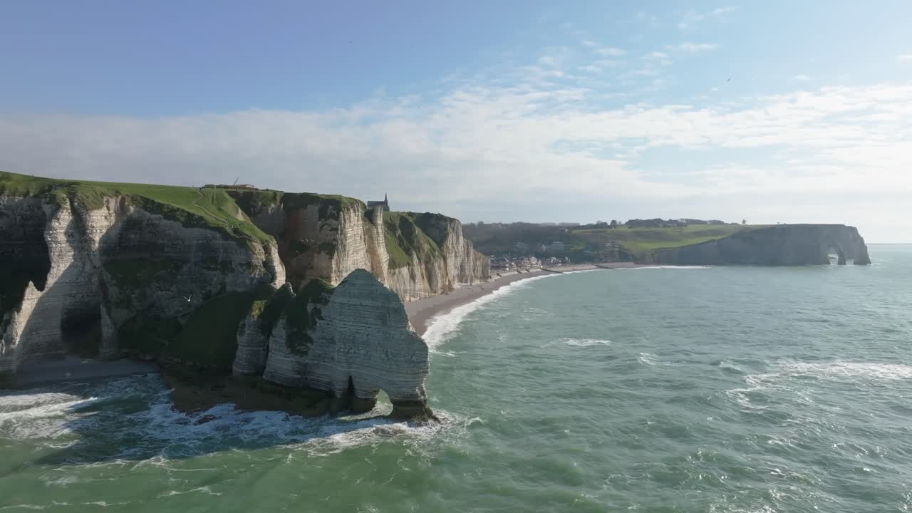 Flying back from the cliffs of Etretat