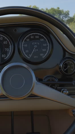 vintage car dashboard