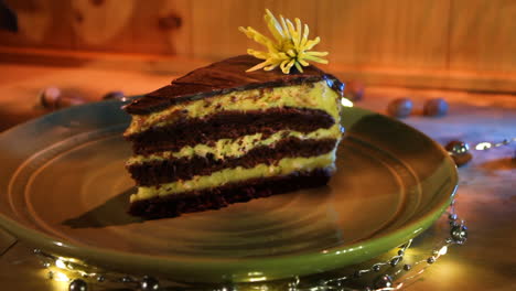 Slice-Of-Tempting-Banana-Cake-In-Plate-For-Food-Photography-In-A-Dessert-Art-Studio