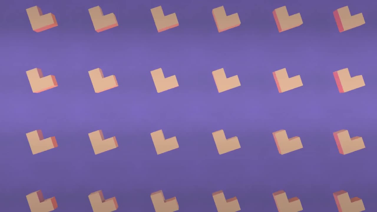 formas abstractas 3d en formación en movimiento