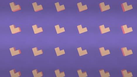 formas abstractas 3d en formación en movimiento
