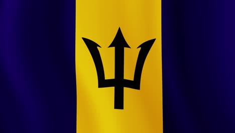 barbados waving flag