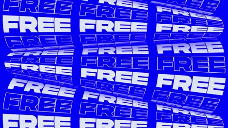 free blue bright promotional animation background loop. perceptible word rolls sign banner for promo advertising. flashy free social media kinetic marketing announcement video.