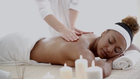 woman relaxing with hand massage