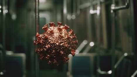 epidemia de coronavirus covid-19 en el vagón del metro