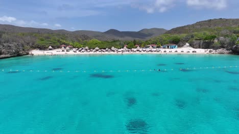 kenepa grandi beach at willemstad in netherlands curacao