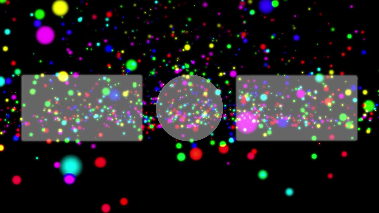 다채로운 공 구 끝 카드 끝 화면 모션 그래픽