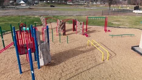 aerial shot of playground