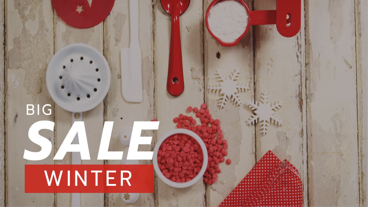 video generado digitalmente de la venta de invierno 4k