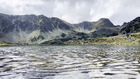 view of bucura alpine lake in the retezat mountains, romanian carpathians