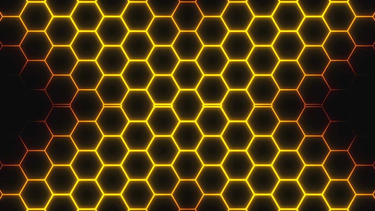 Abstract Glowing Hexagon Pattern