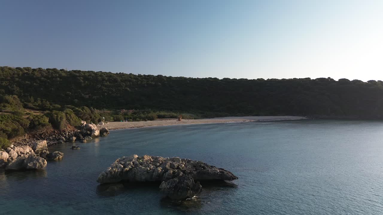 sabbia, drone, litorale, vacanza, natura, paesaggio, costa, bello, spiaggia, acqua, mare, estate, viaggio, paradiso, oceano, roccia