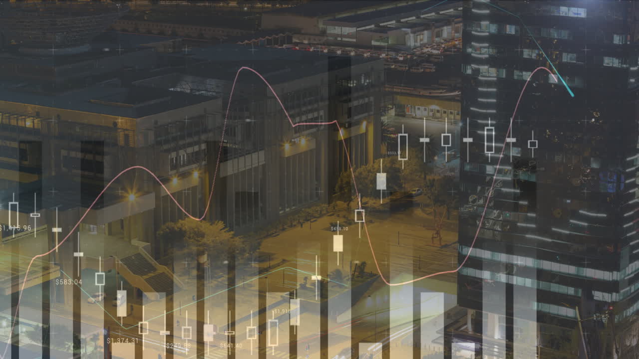 gráficos y vista de la ciudad 4k