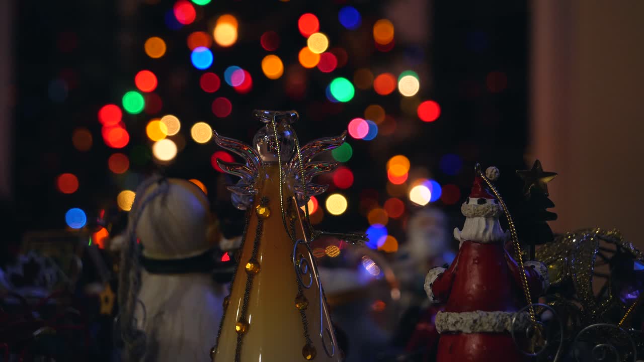 CU Christmas Ornaments on Table - Shallow Focus Slider Right