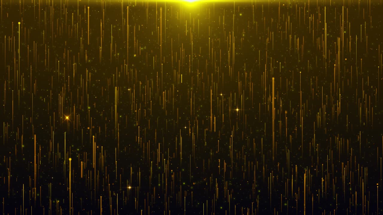 Radiant golden light flare move upward through particle field majestic ambiance award shows luxury
