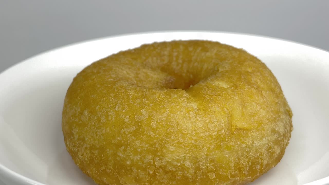 donut pequeño, video en primer plano