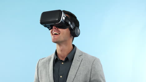 hombre de negocios, gafas futuristas