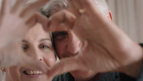 Feliz-Pareja-De-Ancianos-Haciendo-Forma-De-Corazón-Con-Las-Manos-Gesticulando-Compromiso-Romántico-Disfrutando-De-Una-Relación-Amorosa-En-El-Día-De-San-Valentín-4k