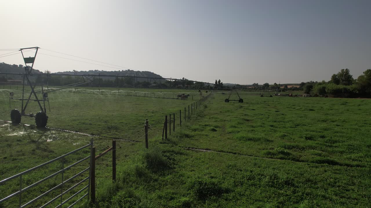 sistema de irrigação em terras agrícolas