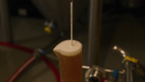 measurement of the alcohol content of light beer during production in the brewery