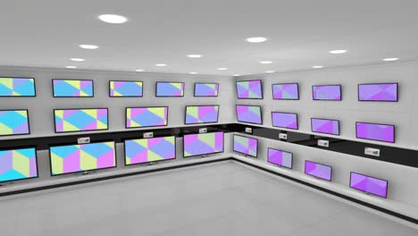 Flat-screen-televisions-with-colourful--screens