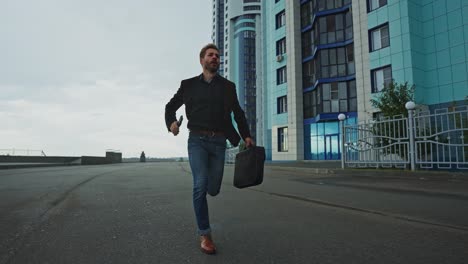 businessman running late