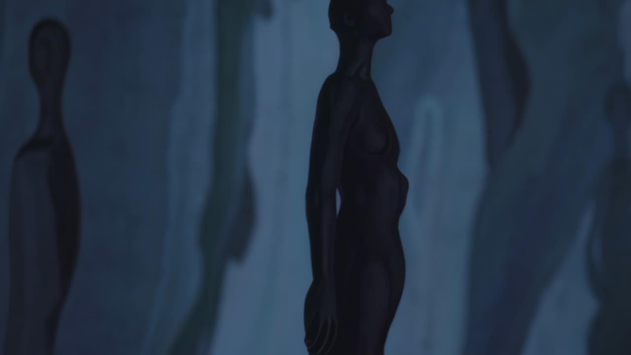 Abstrakt kunst med figur