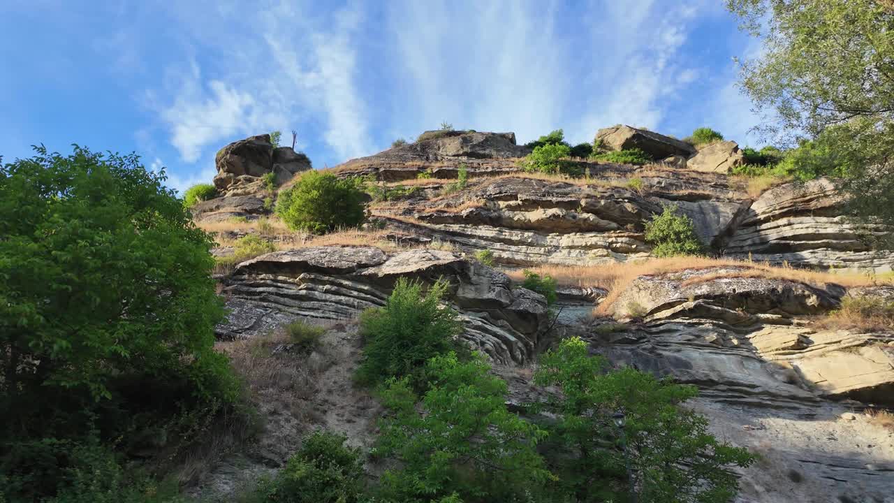 Rocky cliffs nature mountain region of North Greece Nestorio landscape
