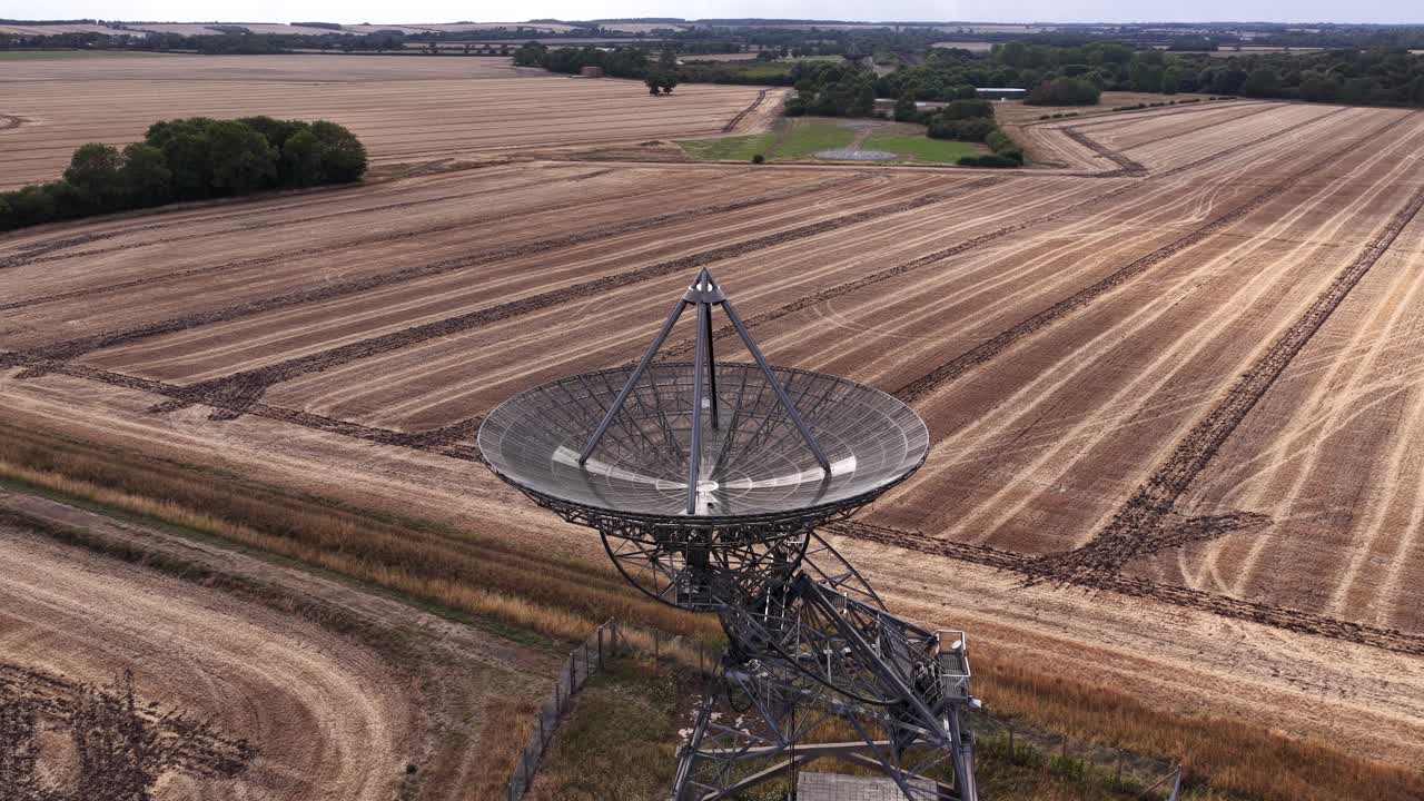Aerial view of One-Mile Telescope in a vast open field setting